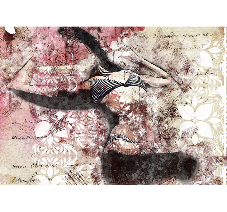 Love wall mural elegant dance motion - TenStickers