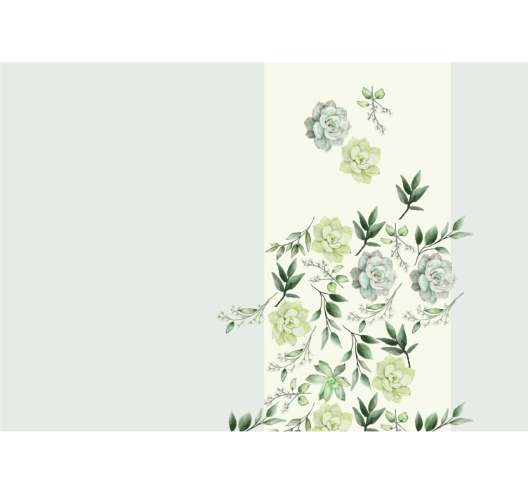 Flower mural succulent floral design - TenStickers