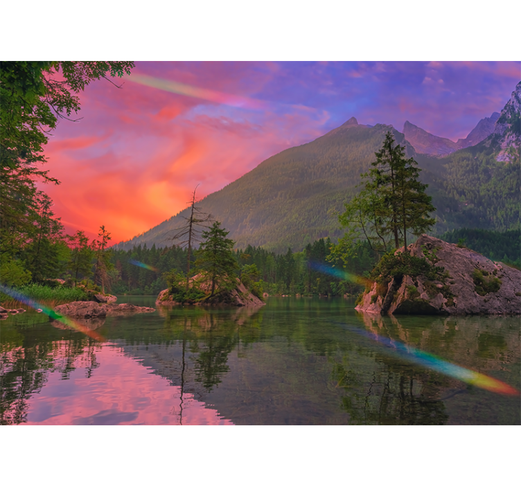 Serene Reflection mountain wall mural - TenStickers