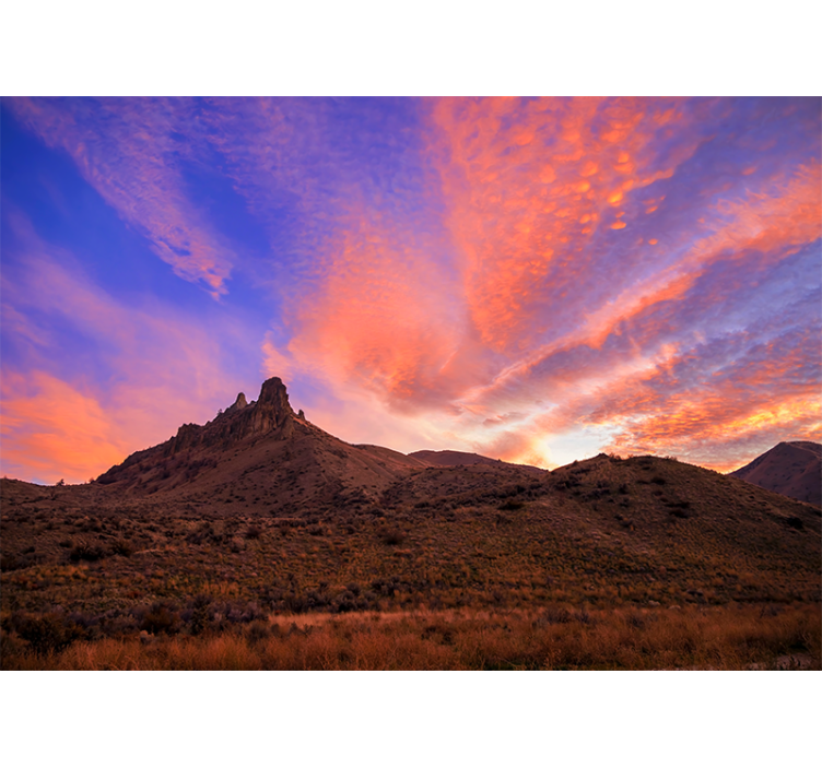 Majestic mountain twilight landscape mural wallpaper - TenStickers