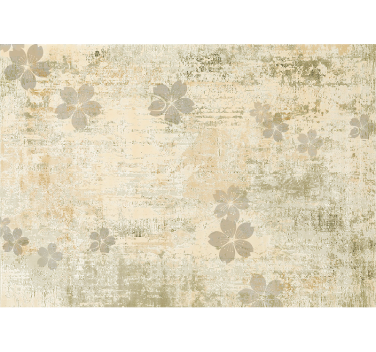 Delicate flower patterns mural for living room - TenStickers