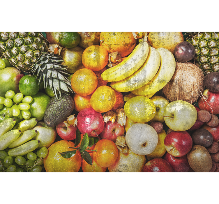 Fruit  on ground stone wall mural - TenStickers