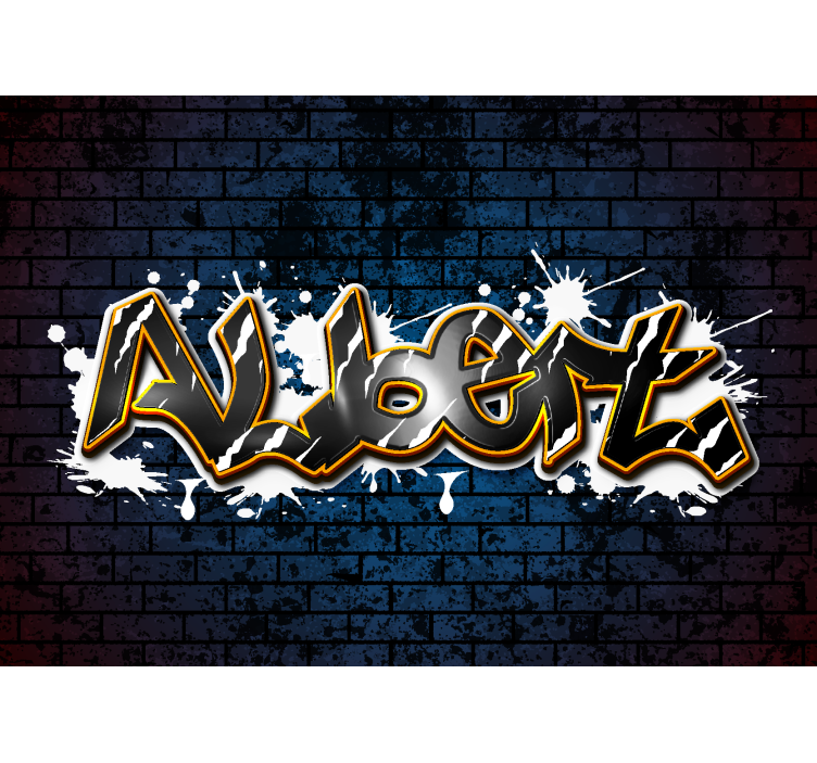 brick wall with name Teenage wall murals - TenStickers