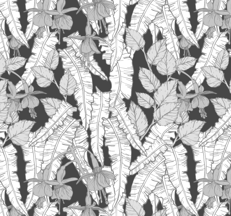 Grey rainforest design office mural - TenStickers