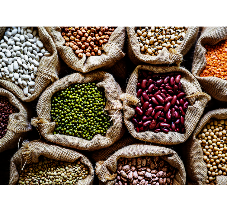 Legume Pantry Display kitchen mural - TenStickers