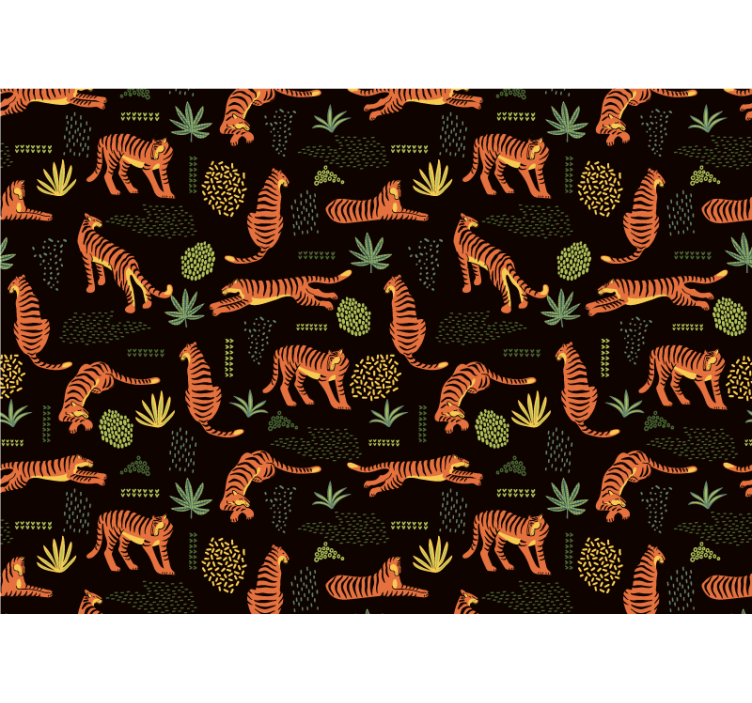 Tiger Pattern wall mural - TenStickers