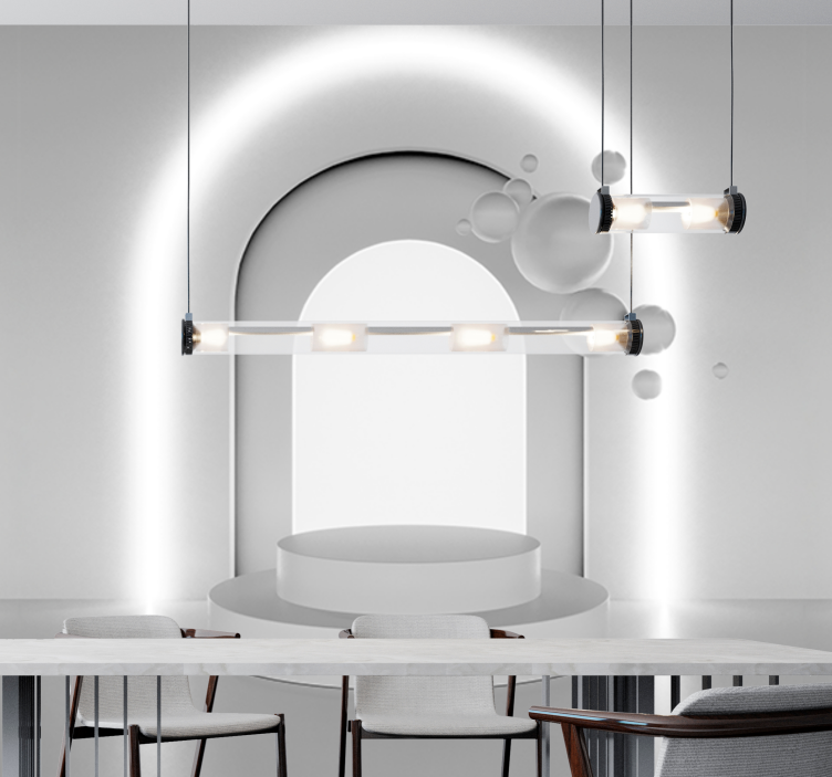 3d illusion space white ball Wall Mural - TenStickers