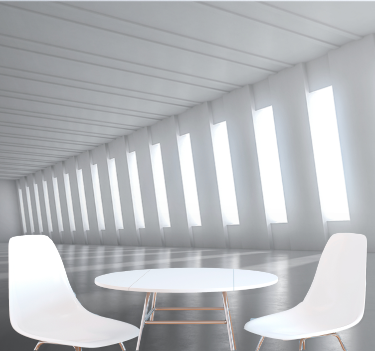 3d wall mural minimalist bright space - TenStickers