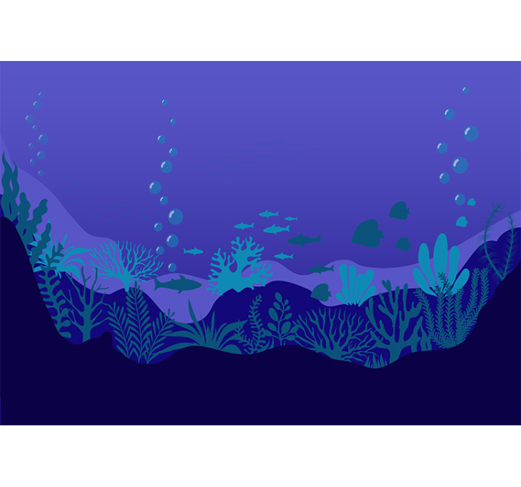 Underwater Life children wall mural - TenStickers
