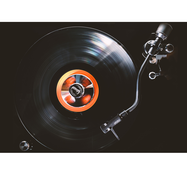 Music mural vinyl record player - TenStickers