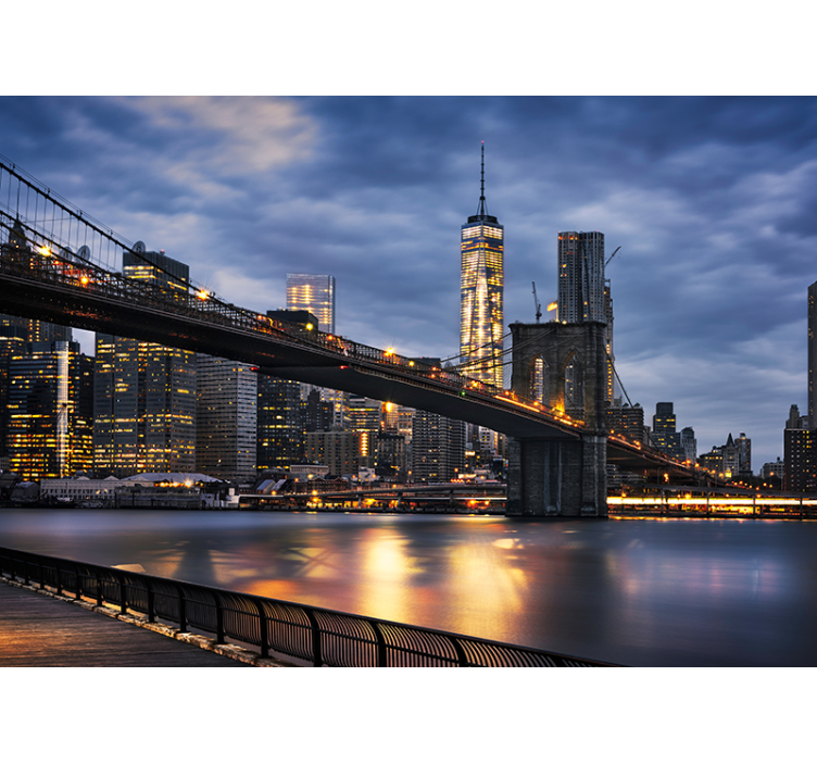 Brooklyn Bridge Skyline new york wall mural - TenStickers