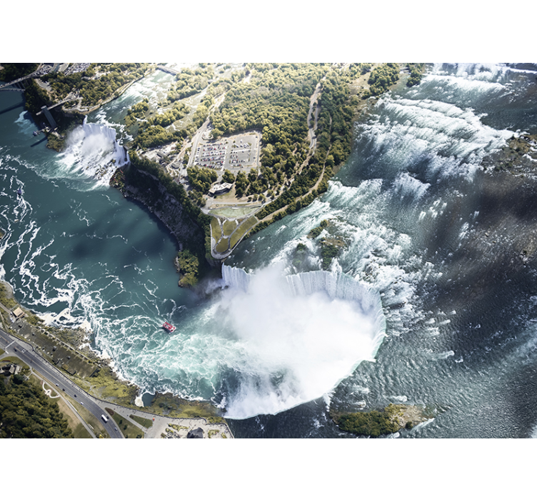 Mural for living room niagara falls aerial view - TenStickers