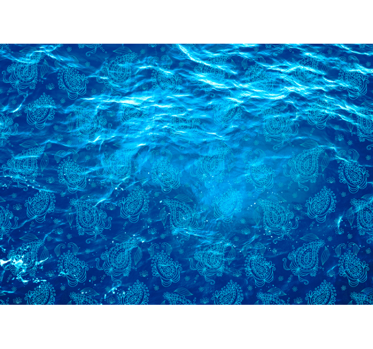 Floral Paisley pattern wall mural - TenStickers