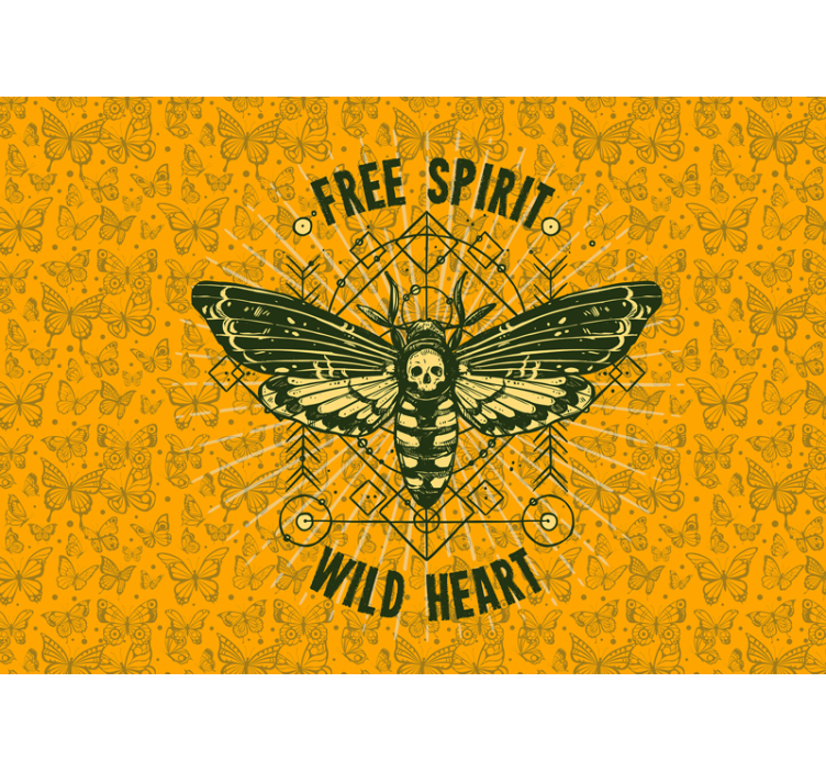 Free Spirit Moth modern wall mural - TenStickers