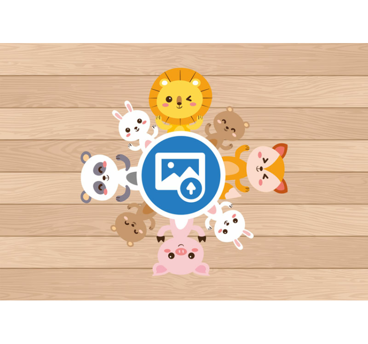 Animal wall mural playful animal companions - TenStickers