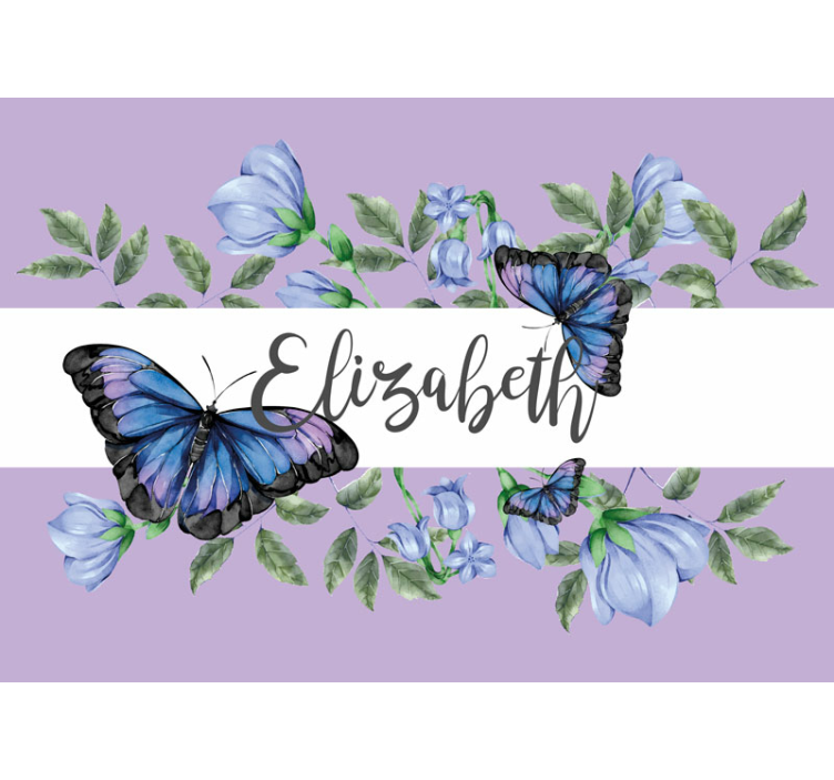 Butterflies and Blooms flower mural - TenStickers