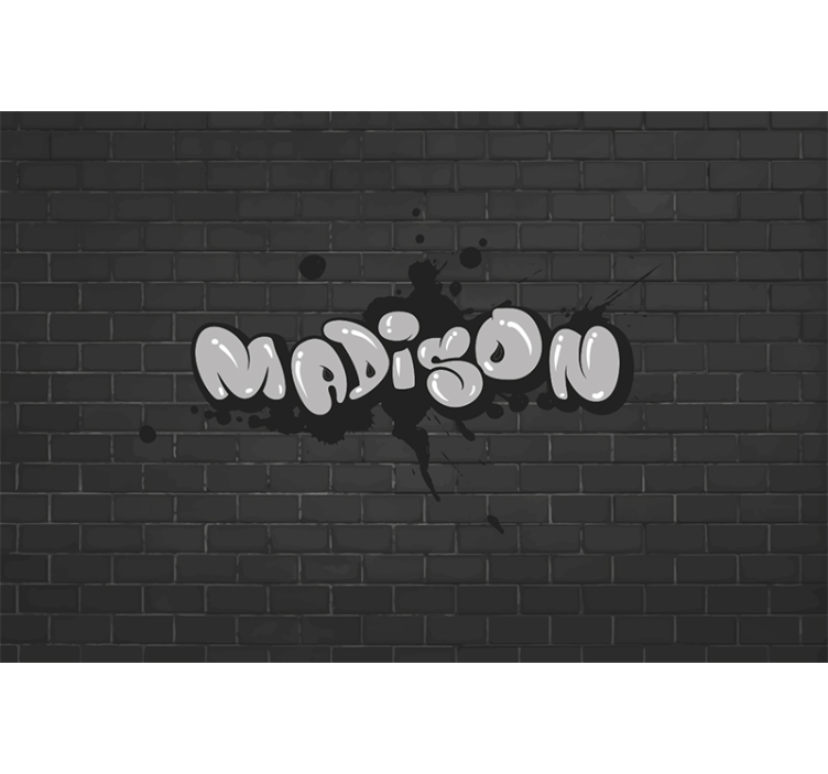 Stylish name design graffiti wall mural - TenStickers