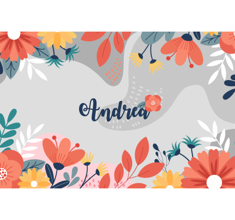 Flower mural personalized floral artwork - TenStickers