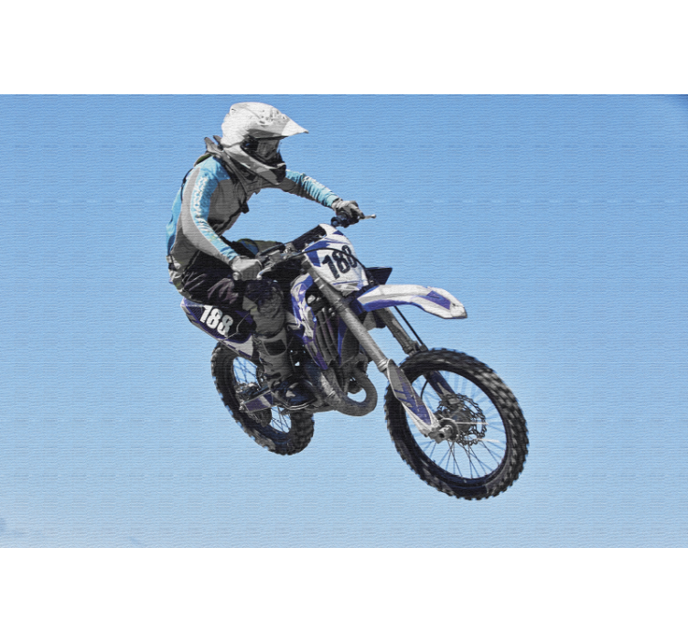 Motocross Action Scene vehicle mural - TenStickers