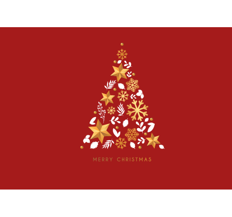 Christmas mural christmas tree design - TenStickers