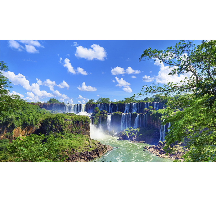 Waterfall mural of a majestic scene - TenStickers