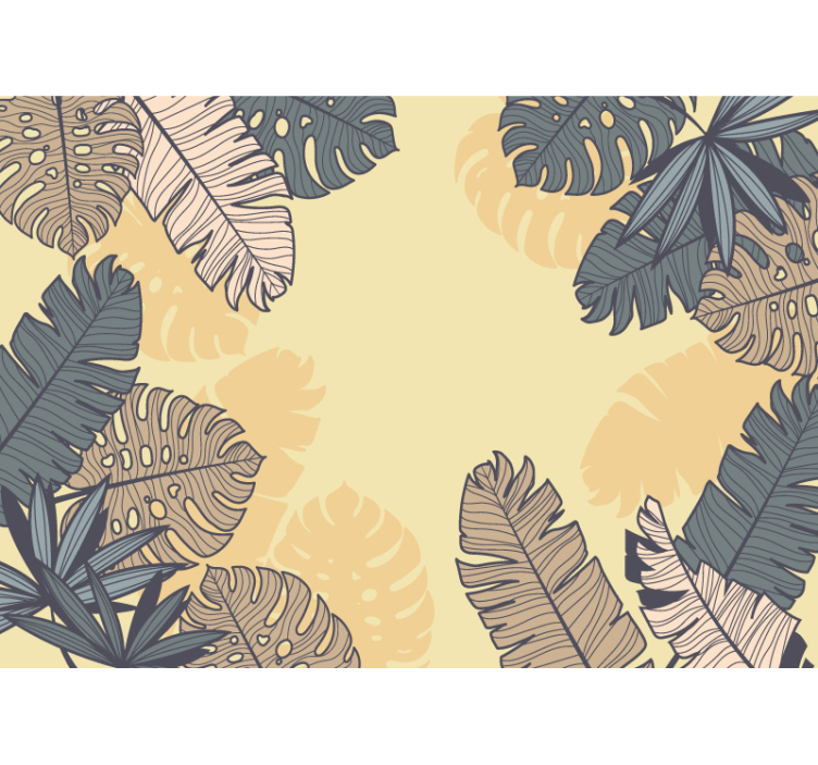 Leafy Tropical Foliage nature wall mural - TenStickers