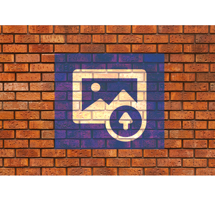 Flag on Bricks custom wall mural - TenStickers