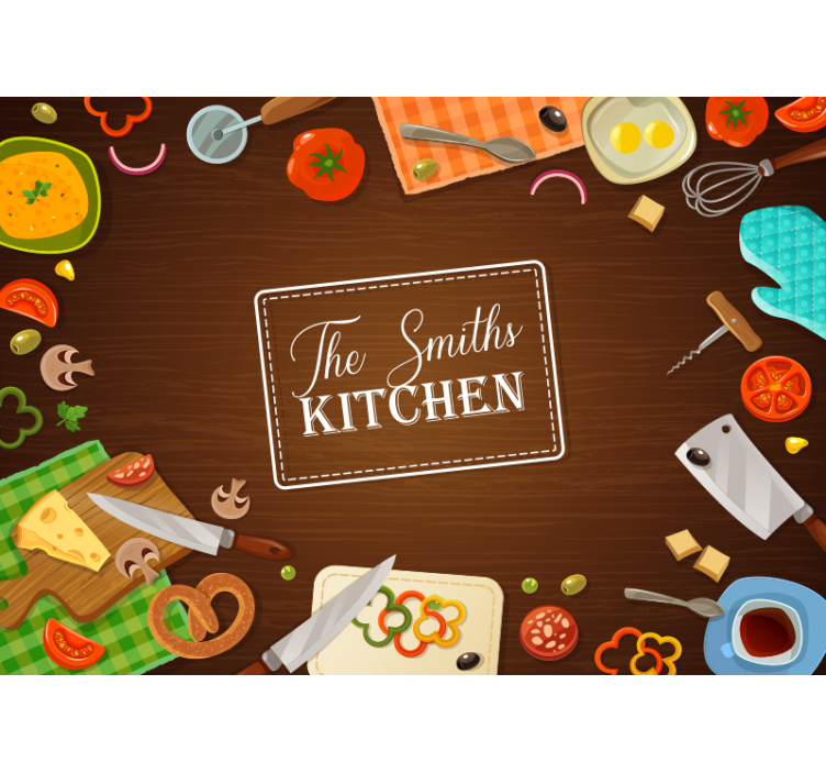 Warm Culinary Vibes kitchen mural - TenStickers