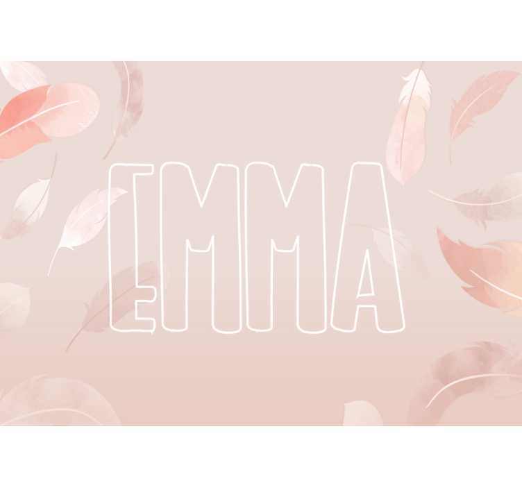 Nursery mural with personalized name creation - TenStickers