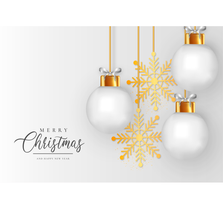 Christmas mural christmas ornament elegance - TenStickers