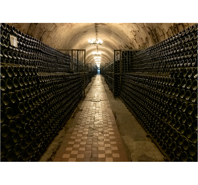 City wall mural wine cellar passage - TenStickers