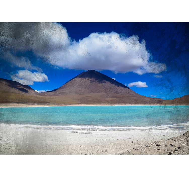 Alpine Lake Perspective landscape mural wallpaper - TenStickers