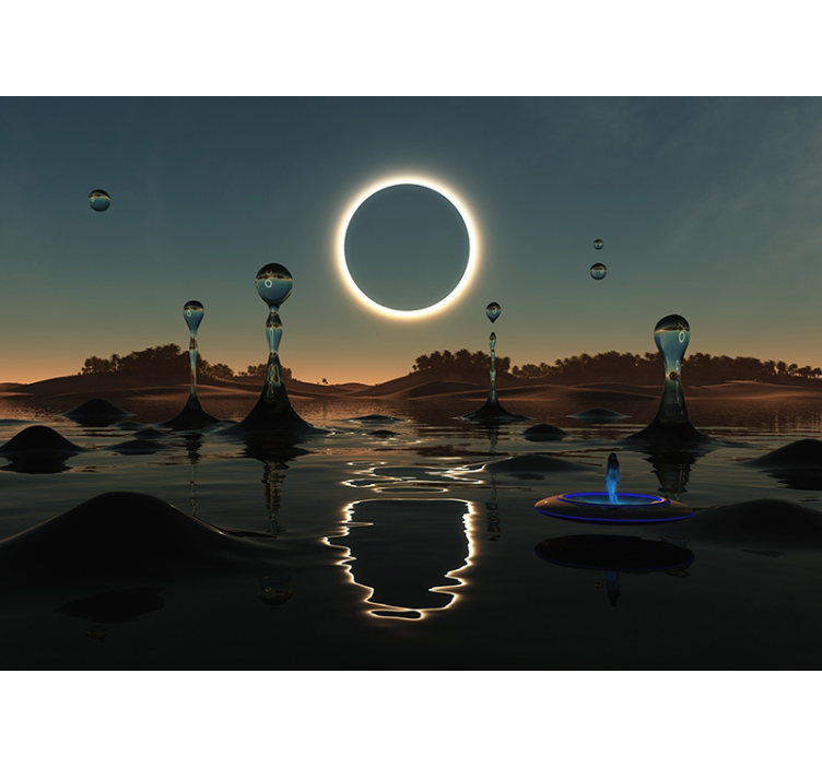 Celestial Water Scene space mural - TenStickers