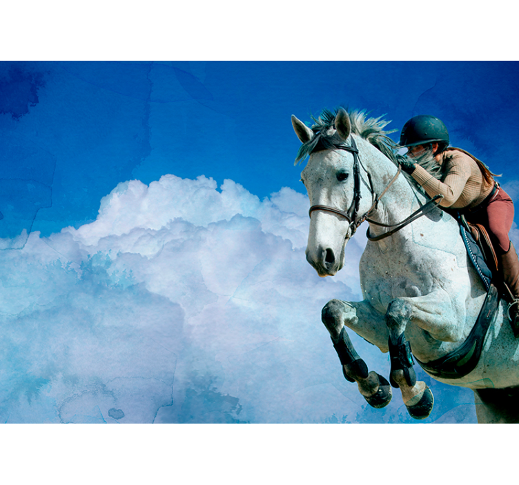 Jumping Horse Athlete animal wall mural - TenStickers
