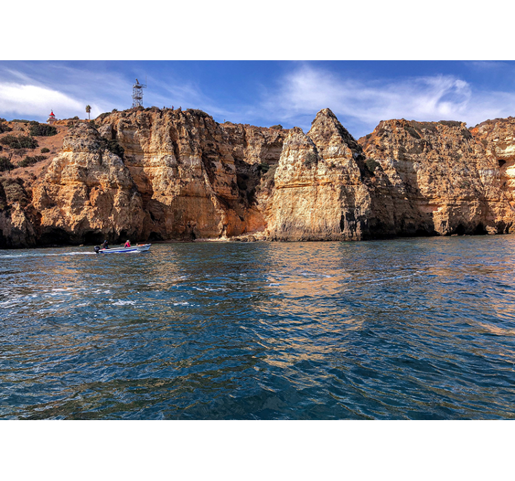 Seaside Rock Structure landscape mural wallpaper - TenStickers