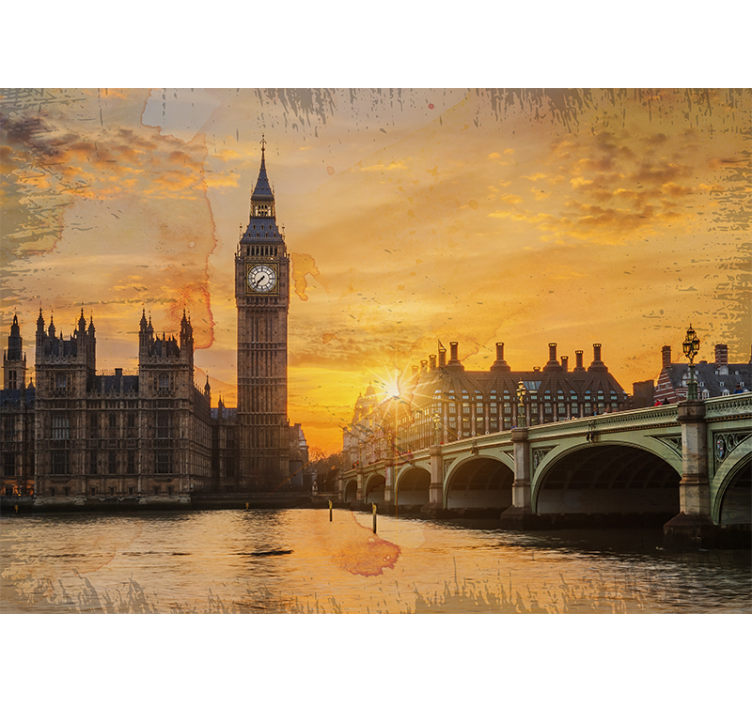 London wall mural historic london sunset - TenStickers