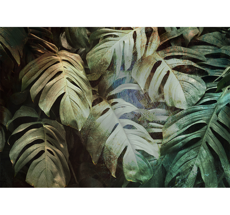 Tropical Leaf Motifs nature wall mural - TenStickers
