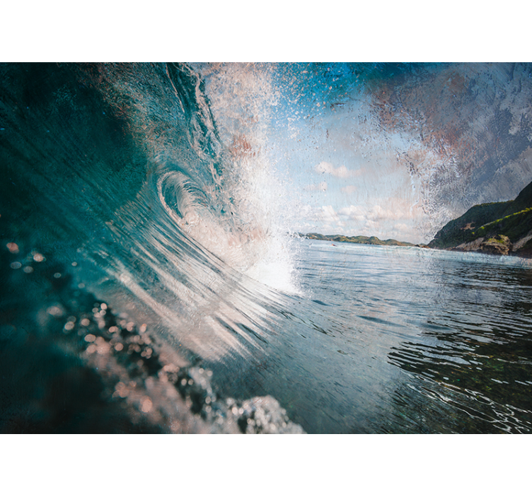 Energetic Sea Surge sea mural - TenStickers