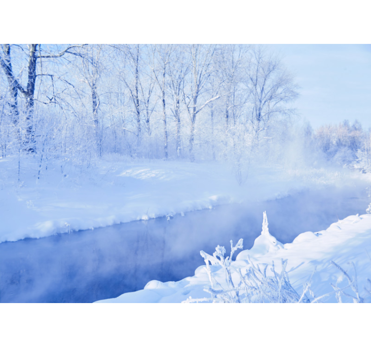 Landscape mural wallpaper winter landscape serenity - TenStickers