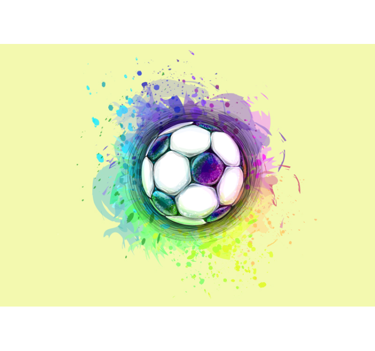 Music mural colorful soccer ball - TenStickers