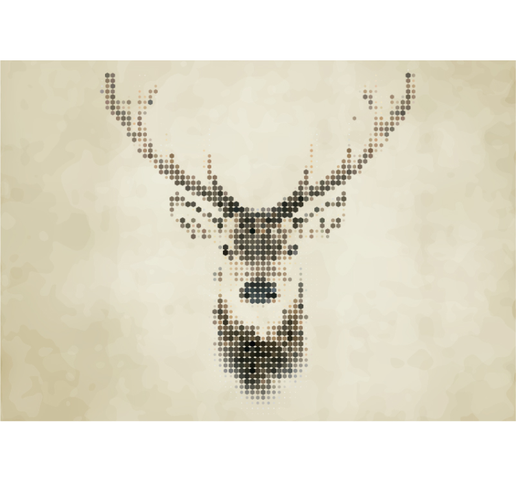 Geometric Stag wall mural - TenStickers