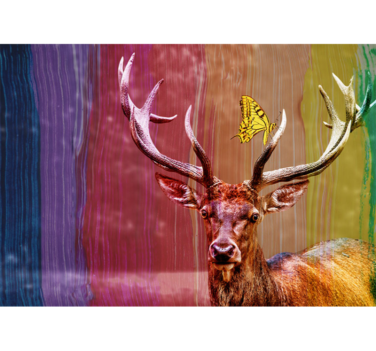 Animal wall mural majestic deer head - TenStickers