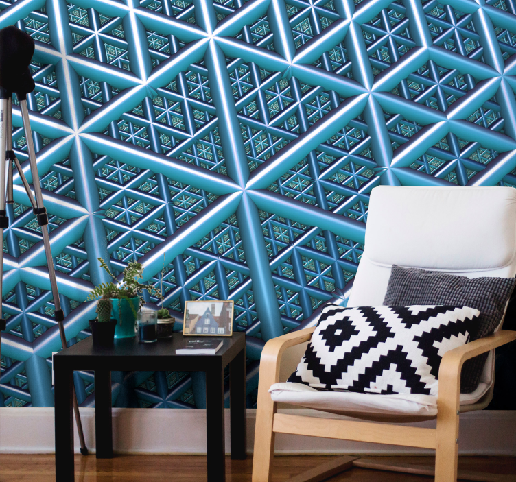 Abstract wall mural geometric pattern design - TenStickers
