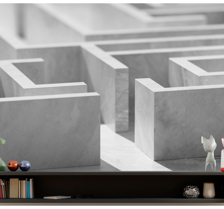 Abstract wall mural labyrinth design elements - TenStickers