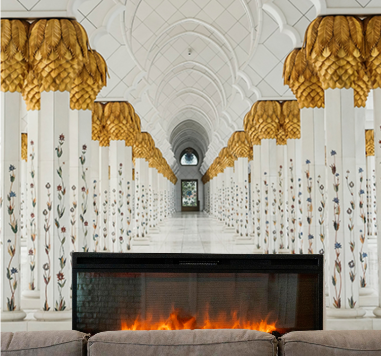 Africa wall mural majestic column foyer - TenStickers