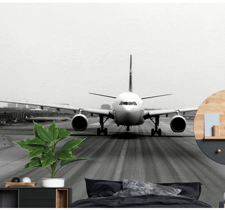 Airplane Runway View vehicle mural - TenStickers