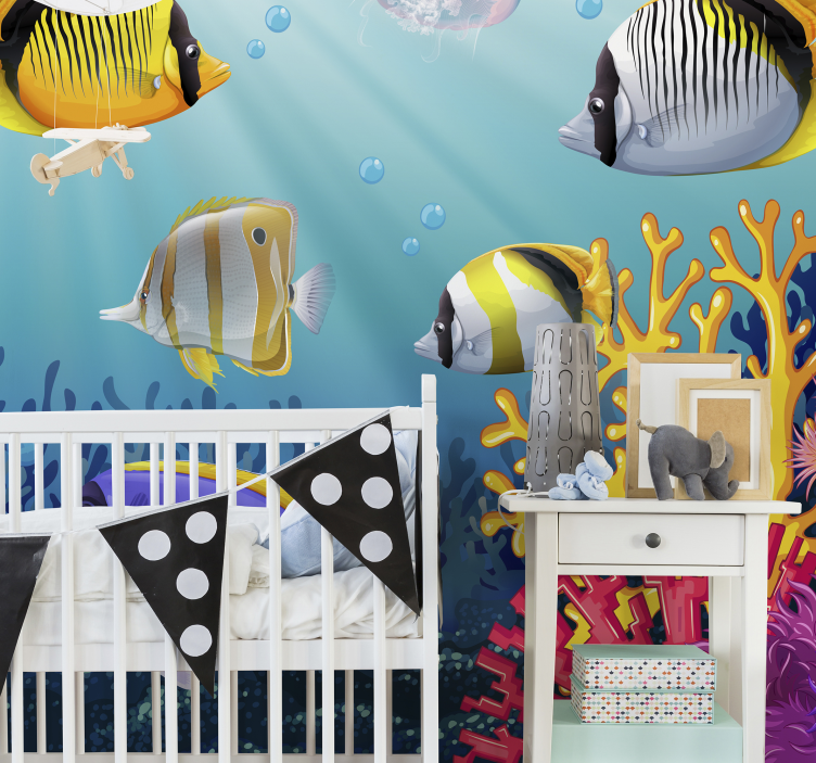 Animal wall mural colorful underwater fish - TenStickers