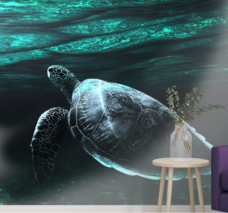 Animal wall mural majestic sea turtle - TenStickers