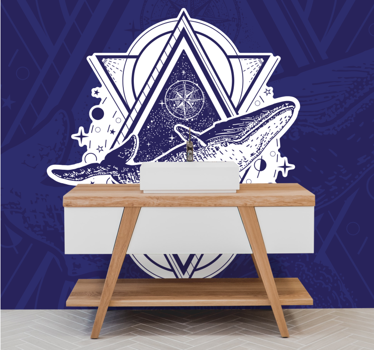 Animal wall mural majestic whale design - TenStickers