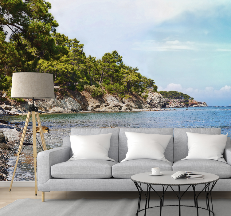 Antalya beach sea wall mural - TenStickers